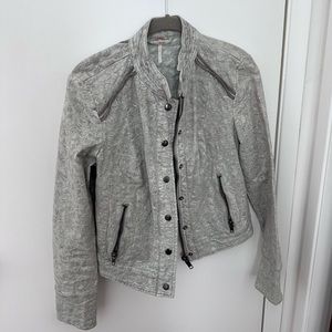 Free people jacquard velvet jacket
